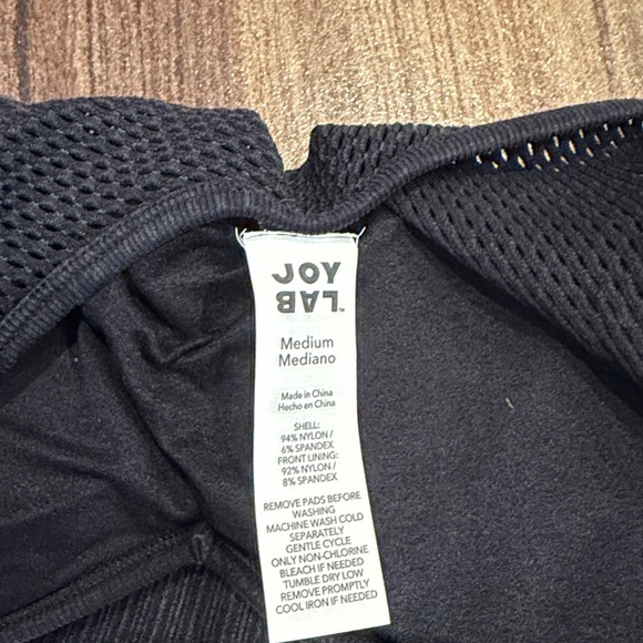 JoyLab Black Ribbed V-Neck One-Piece - Picture 4 of 6